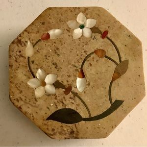 Marble And Mother of Pearl Trinket Box